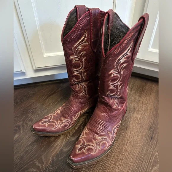 Ariat Hazen Western Boots Red 9B - Picture 1 of 9
